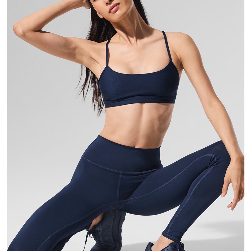 ALO Yoga Navy Blue Sports Bra - Picture 5 of 8